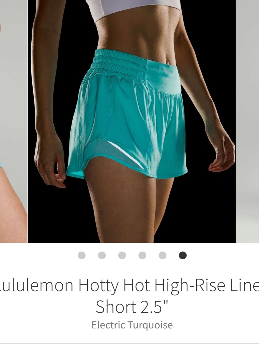 Lululemon Hotty Hot High Rise Shorts 2.5" Electric Turquoise Sz 8